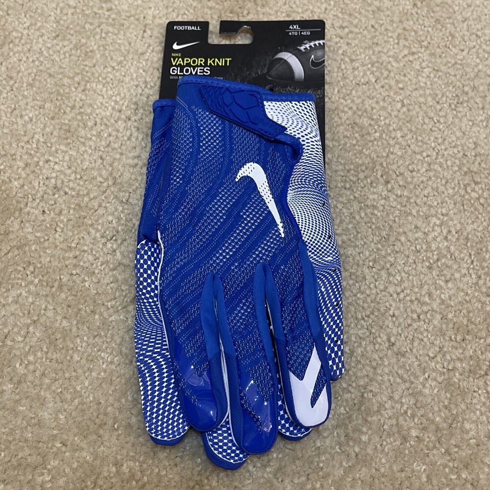 Nike VaporKnit Football Gloves Size 4XL NFL PE Blue White
